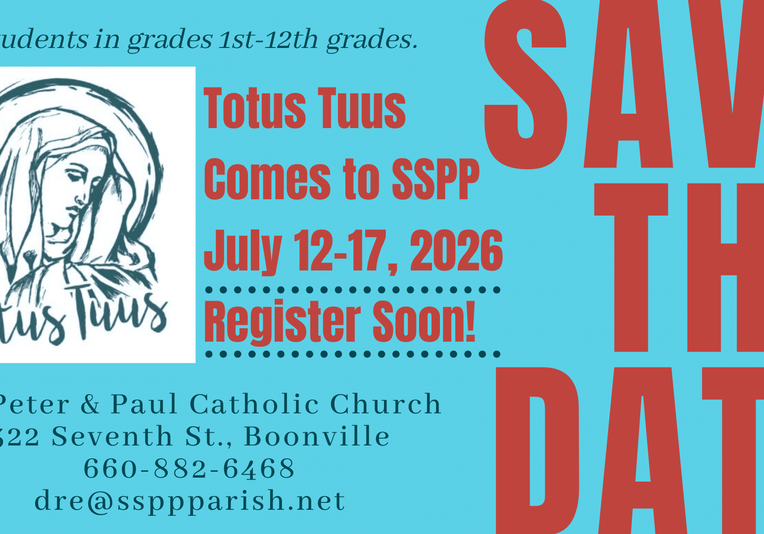 Totus Tuus Save The Date