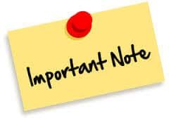 Important Note Important Note